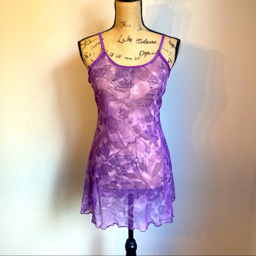 Vintage floral negligee/bathing suit cover up